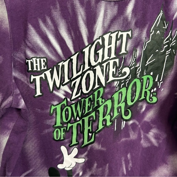 Disney Parks Twilight Zone Tower of Terror Mickey Glow in the dark tie dye tee - Picture 7 of 9